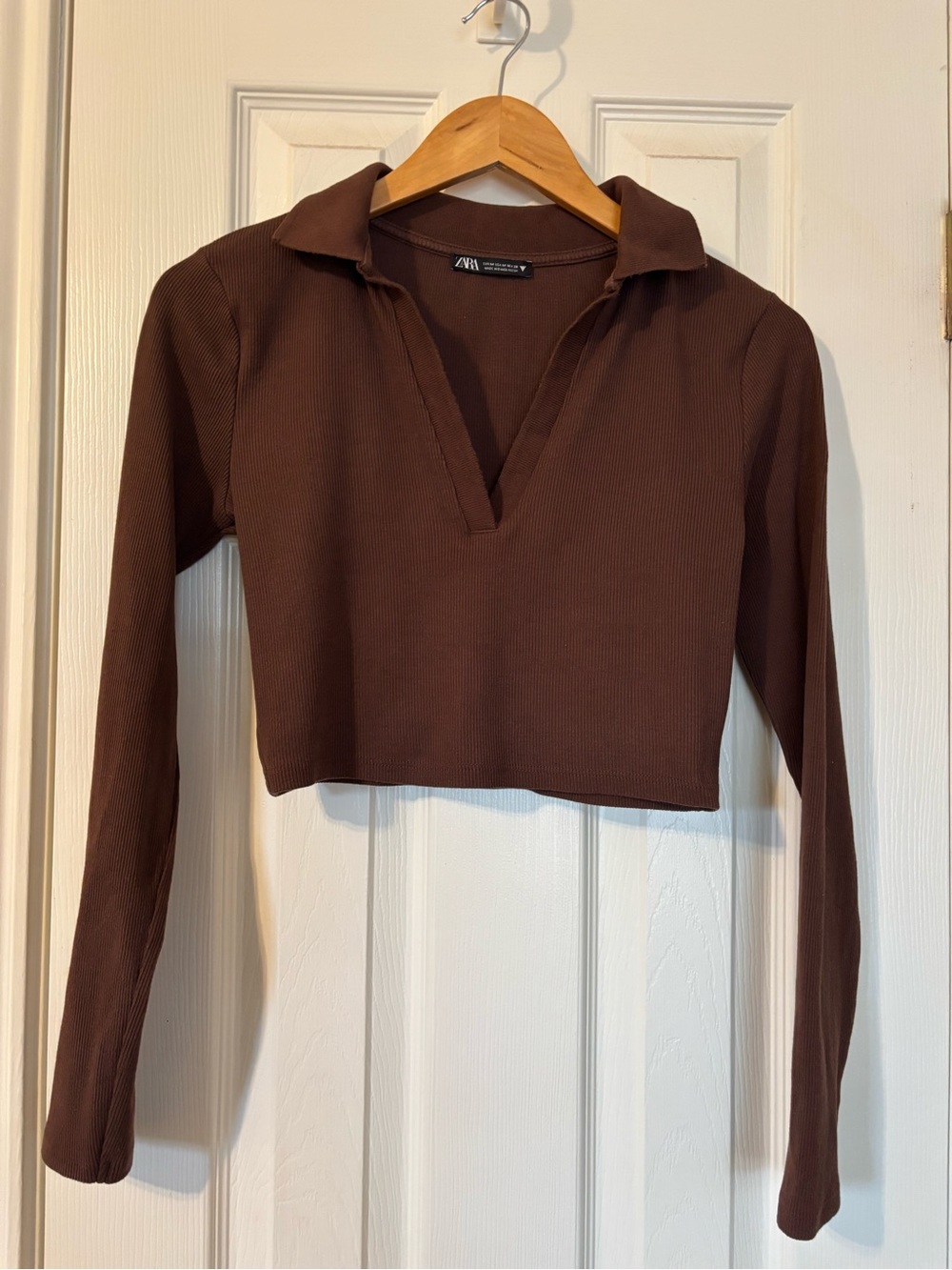 ZARA Ribbed Long-Crop Top